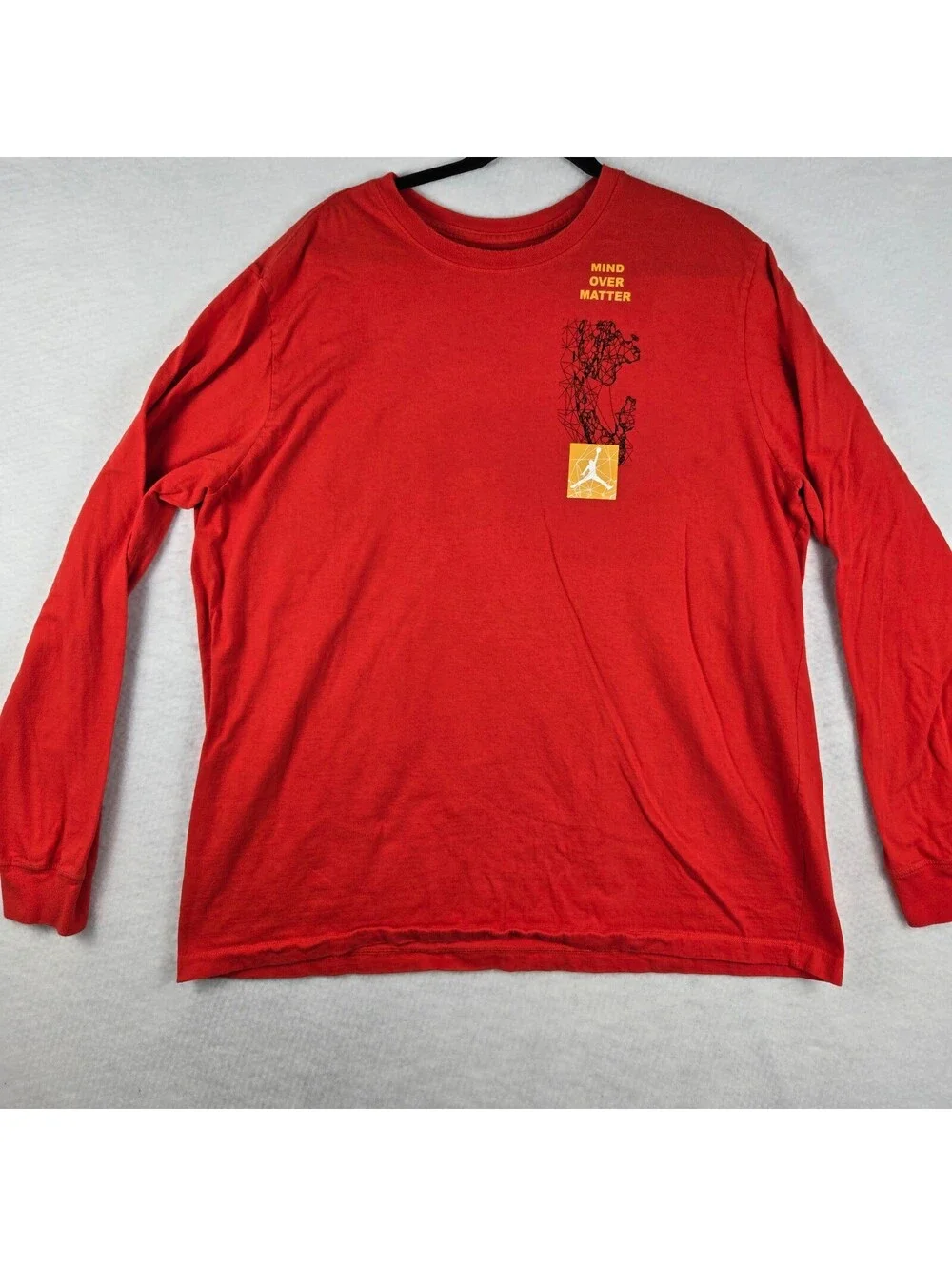 Jordan Long Sleeve Graphic T-Shirt Red 2XL Mind Over Matter Basketball